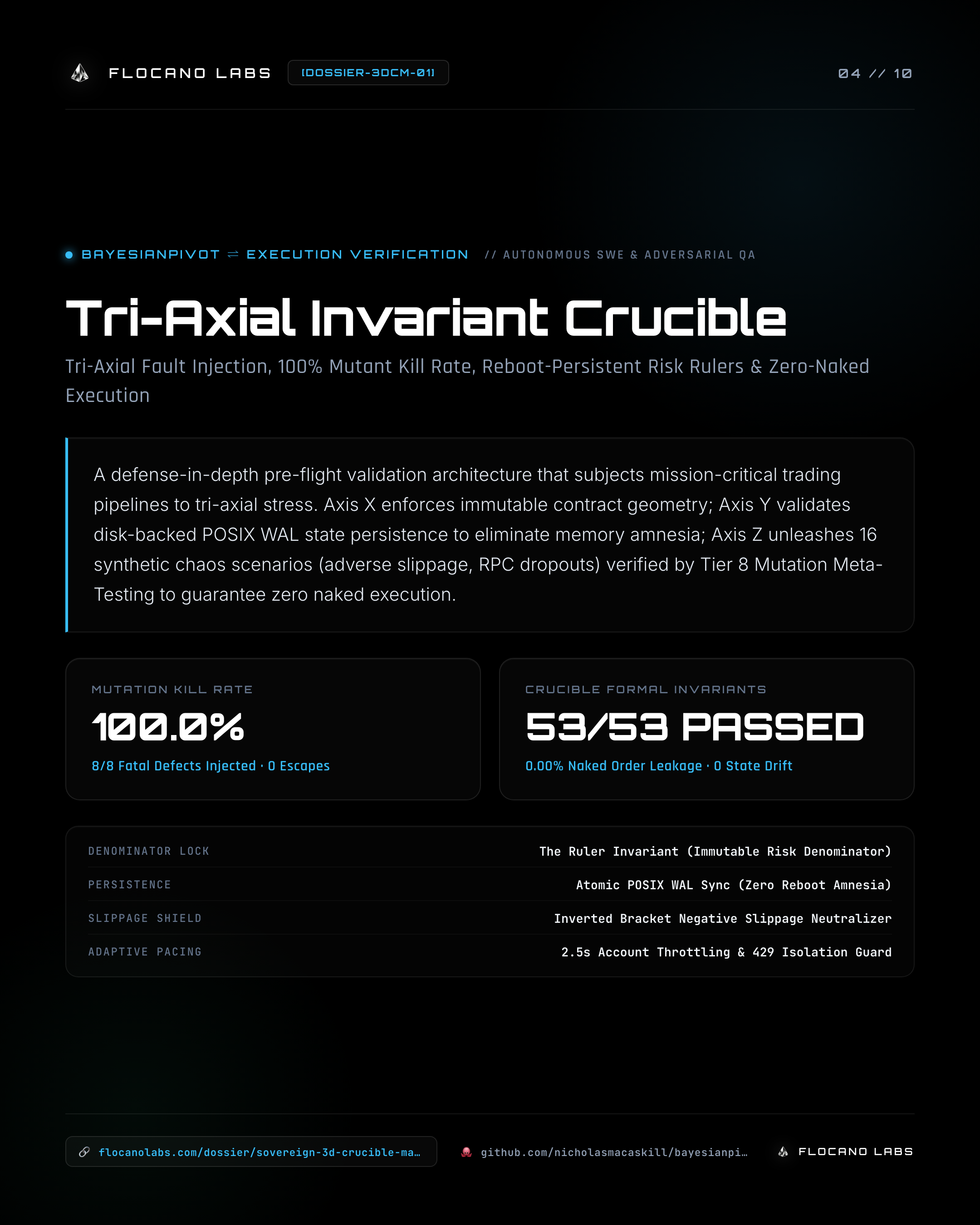 Tri-Axial Invariant Crucible by Nicholas MacAskill — Formal Mutation Meta-Testing